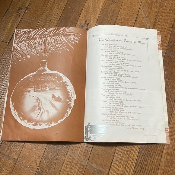 1953 Warp’s Yuletide Greetings Christmas songs and poems - Picture 15 of 16